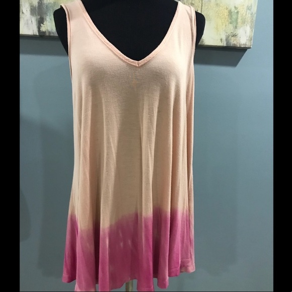 Free People peach and pink flowy tank - Picture 1 of 4